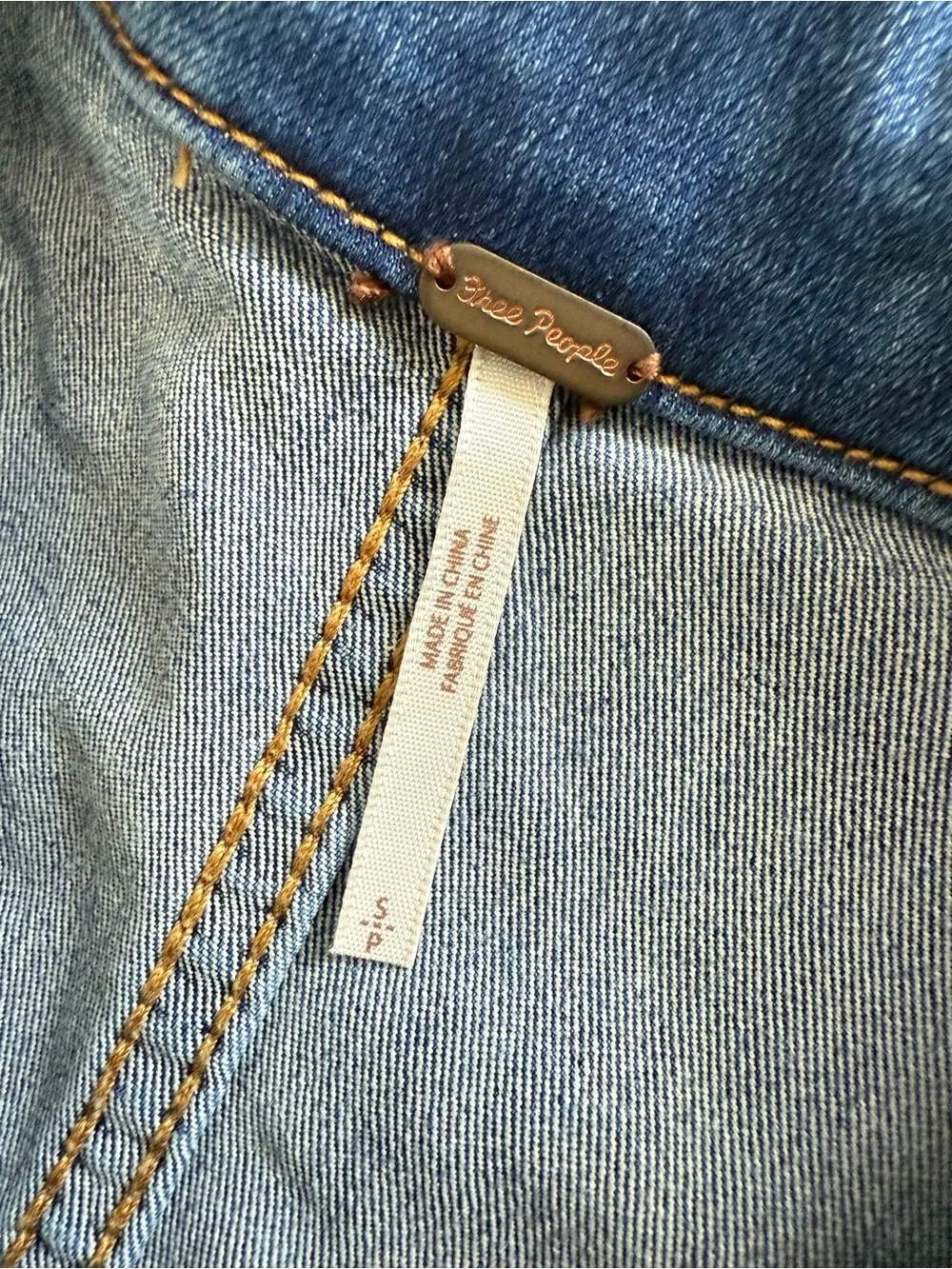 Free People Long Sleeve Denim Jumpsuit  size small